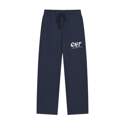 GHF Logo Solid Color Straight-Leg Sweatpants