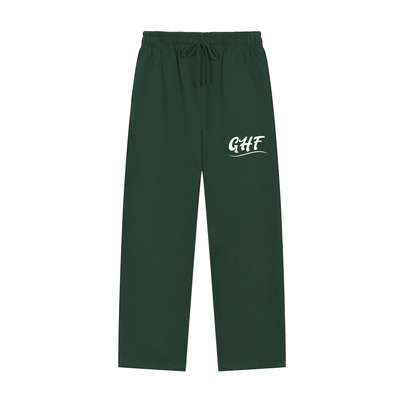 GHF Logo Solid Color Straight-Leg Sweatpants