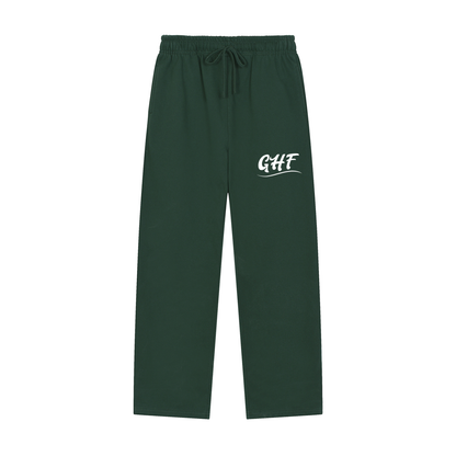 GHF Logo Solid Color Straight-Leg Sweatpants