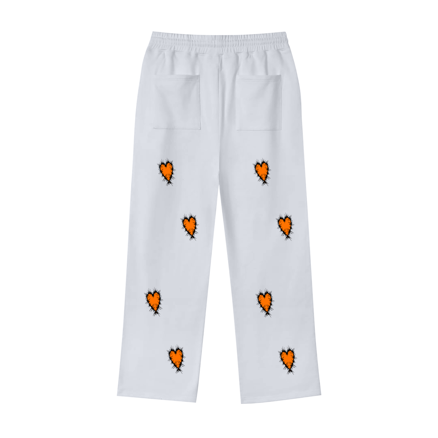 Halloween Feature Thorned Heart Loose Fit Fleece Straight Leg Pants