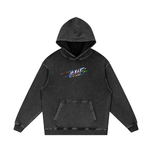 Manumission Snow Washed Loose Cotton Hoodie