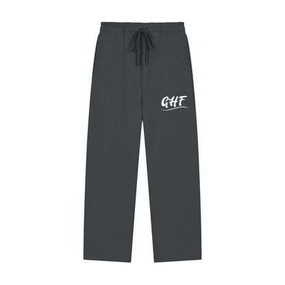 GHF Logo Solid Color Straight-Leg Sweatpants