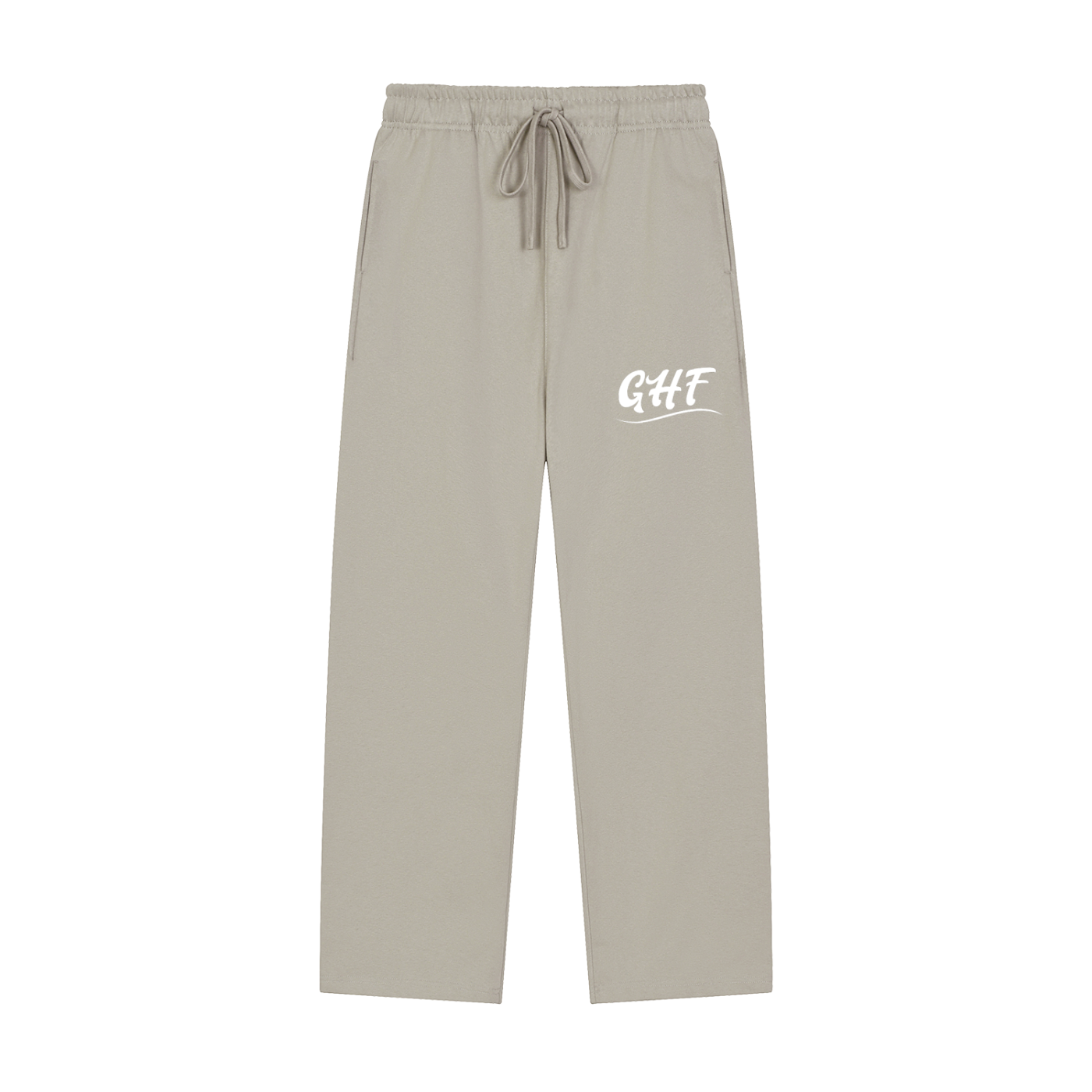 GHF Logo Solid Color Straight-Leg Sweatpants