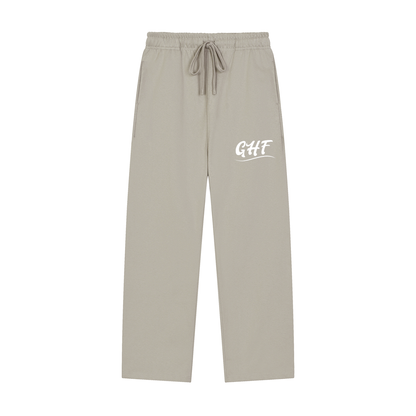 GHF Logo Solid Color Straight-Leg Sweatpants