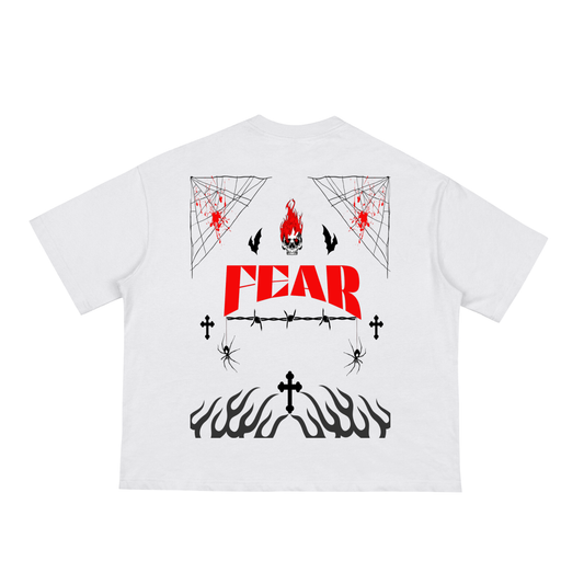 Fear Halloween Feature Classic Loose Boxy Tee With 3 Color