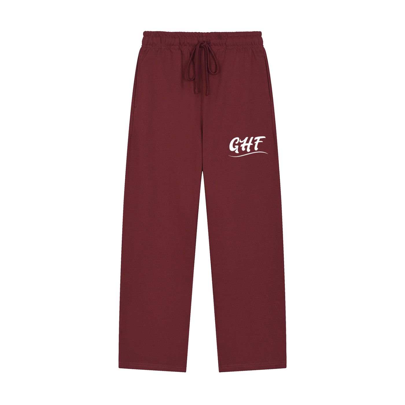 GHF Logo Solid Color Straight-Leg Sweatpants