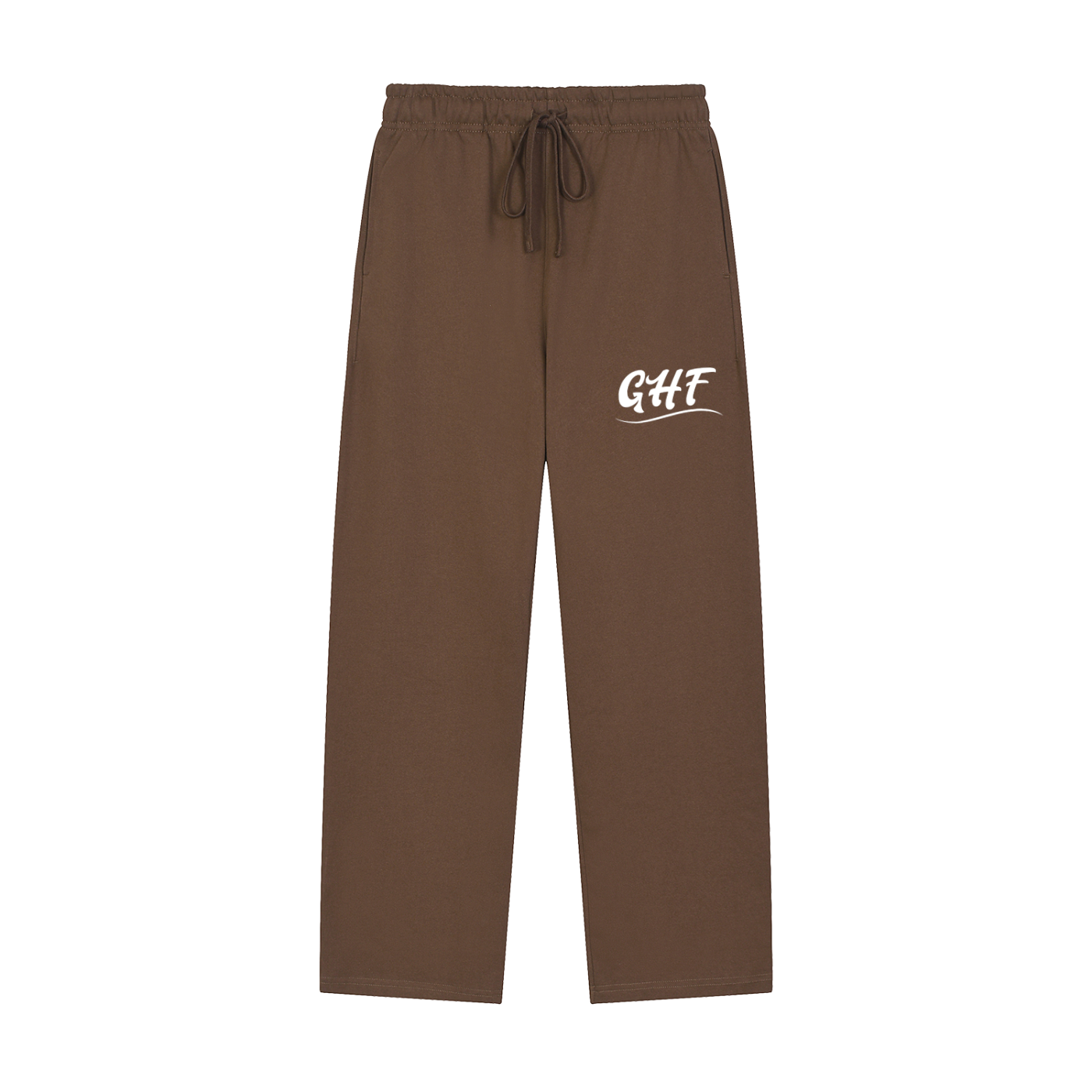 GHF Logo Solid Color Straight-Leg Sweatpants