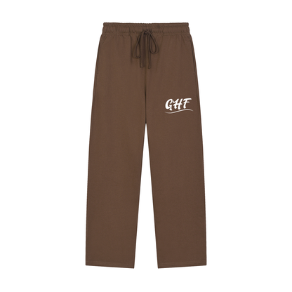 GHF Logo Solid Color Straight-Leg Sweatpants