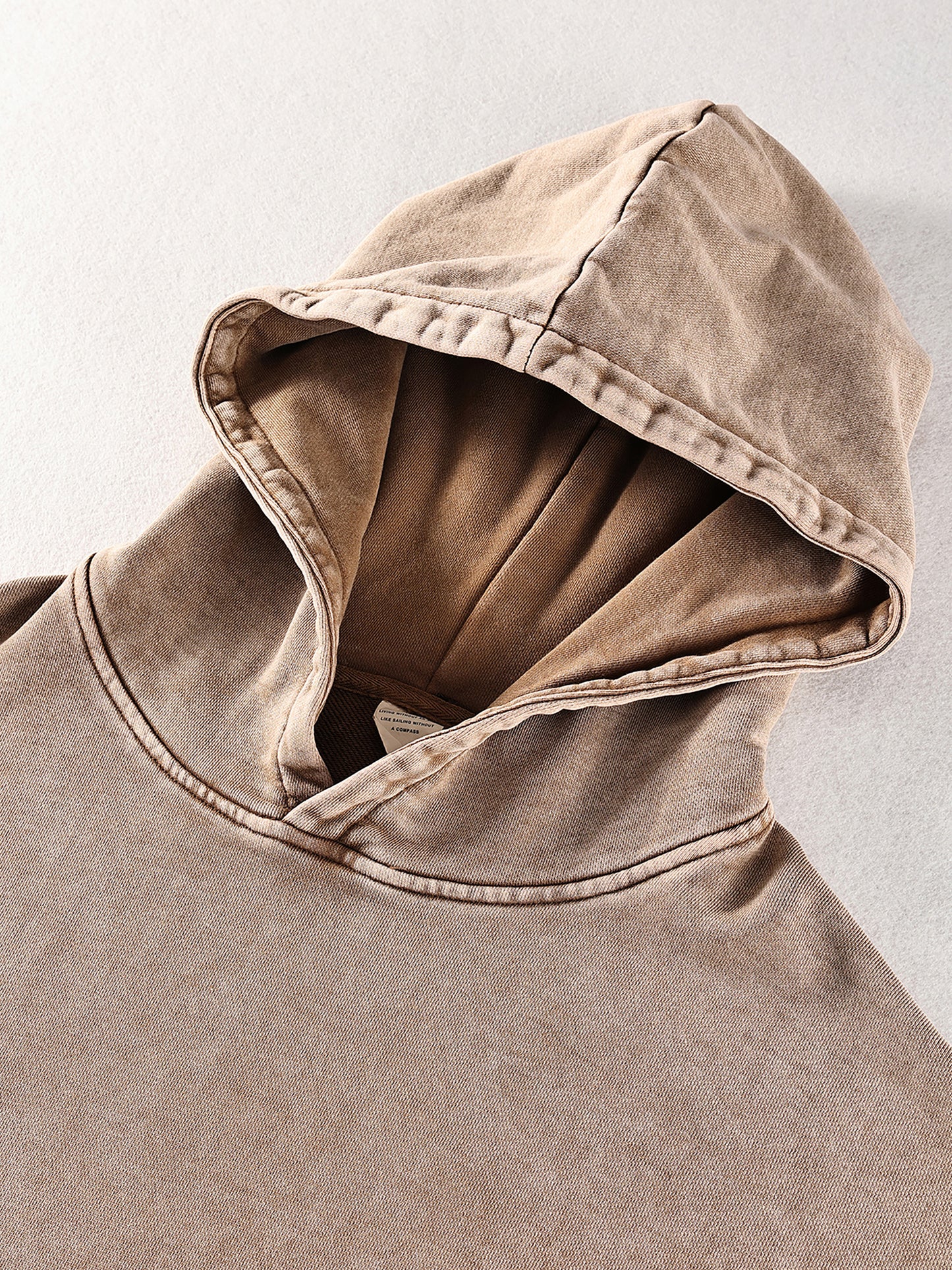 Manumission Snow Washed Loose Cotton Hoodie