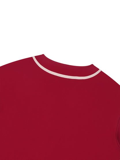 Heart of Steal Contrast Piped Button-Up Jersey
